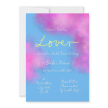 Invitation à la douche nuptiale Lover Pastel