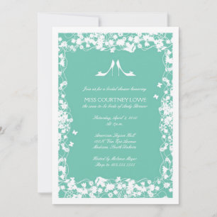 Invitation à la douche nuptiale Lucite Green Heels