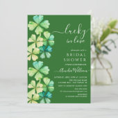 Invitation à la douche nuptiale Lucky Clover (Debout devant)