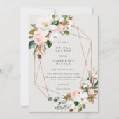 Invitation à la douche nuptiale Magnolia géométriq (Devant)