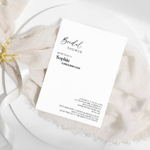 Invitation à la douche nuptiale Mariage classique