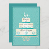 Invitation à la douche nuptiale Mariage de sébaste (Devant / Derrière)