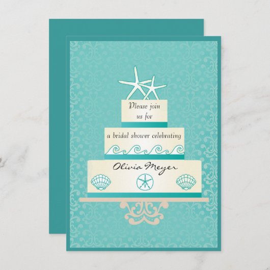 Invitation à la douche nuptiale Mariage de sébaste (Devant / Derrière)