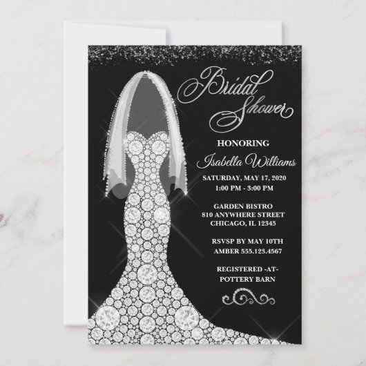 Invitation à la douche nuptiale Mariage Diamond (Devant)