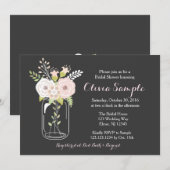 Invitation à la douche nuptiale Mason Jar (Devant / Derrière)