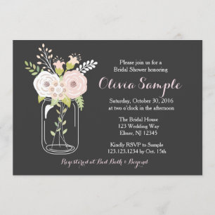 Invitation à la douche nuptiale Mason Jar