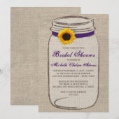Invitation à la douche nuptiale Mason Jar (Devant / Derrière)