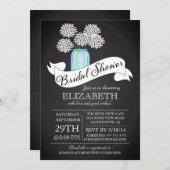 Invitation à la douche nuptiale Mason Jar de Chalk (Devant / Derrière)