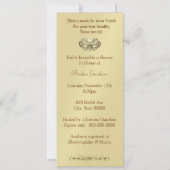 Invitation à la douche nuptiale Masquerade Gold de (Dos)