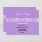Invitation à la douche nuptiale Mauve Classy (Devant / Derrière)