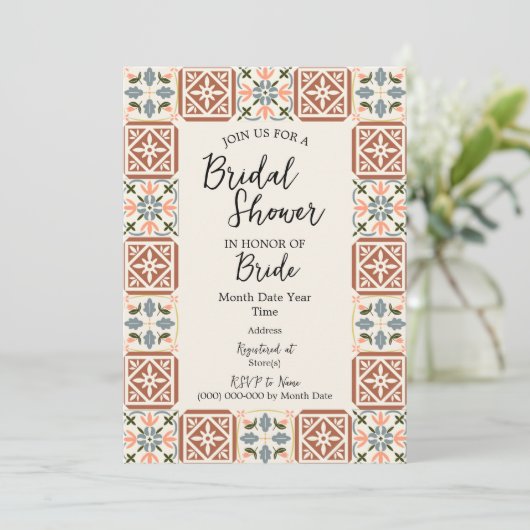 Invitation à la douche nuptiale méditerranéenne (Debout devant)