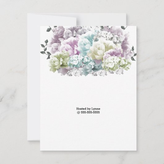 Invitation à la douche nuptiale mixte Pastel (Dos)