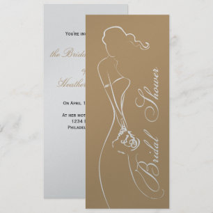 Invitation à la douche nuptiale Mocha
