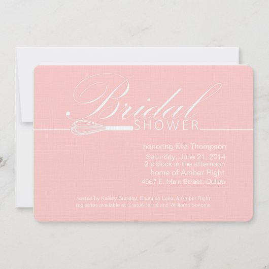 Invitation à la douche nuptiale moderne (Devant)