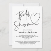 Invitation à la douche nuptiale moderne (Devant)