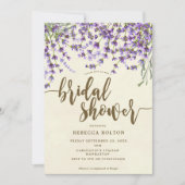 invitation à la douche nuptiale moderne à fleurs d (Devant)