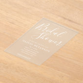 Invitation à la douche nuptiale moderne à script b (Poser)
