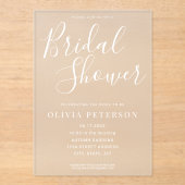 Invitation à la douche nuptiale moderne à script b (Recto)