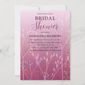 Invitation à la douche nuptiale moderne Blush Rose (Devant)