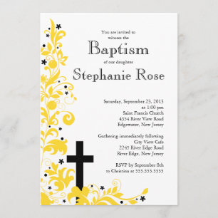 Invitation à la douche nuptiale moderne Cross Yell