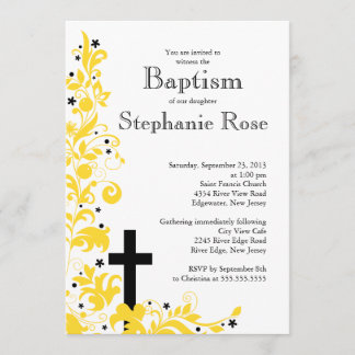 Invitation à la douche nuptiale moderne Cross Yell