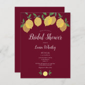 Invitation à la douche nuptiale moderne Lemons Bou (Devant / Derrière)