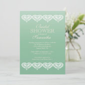Invitation à la douche nuptiale moderne Ombre Lace (Debout devant)