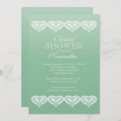 Invitation à la douche nuptiale moderne Ombre Lace (Devant / Derrière)