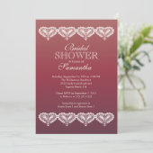 Invitation à la douche nuptiale moderne Ombre Lace (Debout devant)