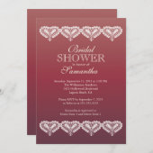 Invitation à la douche nuptiale moderne Ombre Lace (Devant / Derrière)