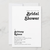 Invitation à la douche nuptiale moderne rétro (Devant)