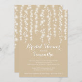 Invitation à la douche nuptiale moderne Sparkle (Devant / Derrière)