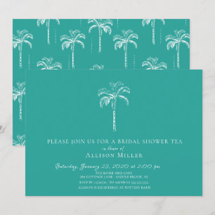 Invitation à la douche nuptiale moderne tropicale 