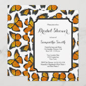 Invitation à la douche nuptiale Monarch Butterfly (Devant / Derrière)