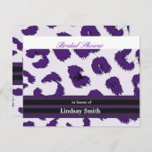 Invitation à la douche nuptiale Motif de léopard v (Devant / Derrière)