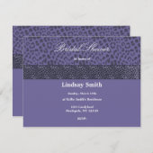Invitation à la douche nuptiale Motif de léopard v (Devant / Derrière)