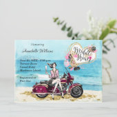 Invitation à la douche nuptiale moto (Debout devant)