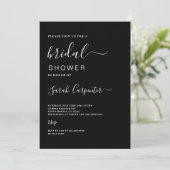 Invitation à la douche nuptiale noire (Debout devant)