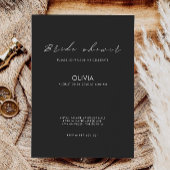 Invitation à la douche nuptiale noire