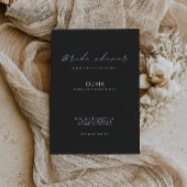 Invitation à la douche nuptiale noire