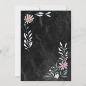 Invitation à la douche nuptiale noire et or (Dos)