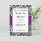 Invitation à la douche nuptiale noire et violette (Debout devant)
