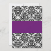 Invitation à la douche nuptiale noire et violette (Dos)