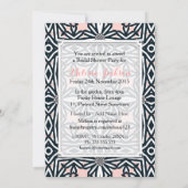 Invitation à la douche nuptiale noire noire célest (Dos)