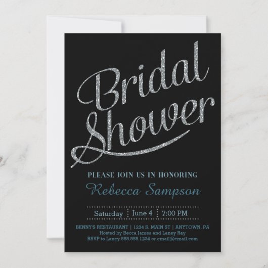 Invitation à la douche nuptiale noire - Script arg (Devant)
