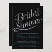 Invitation à la douche nuptiale noire - Script arg (Devant / Derrière)