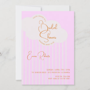 Invitation à la douche nuptiale nuageuse