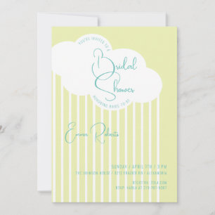 Invitation à la douche nuptiale nuageuse