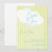 Invitation à la douche nuptiale nuageuse (Devant / Derrière)
