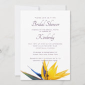 Invitation à la douche nuptiale Oiseau du Paradis (Devant)